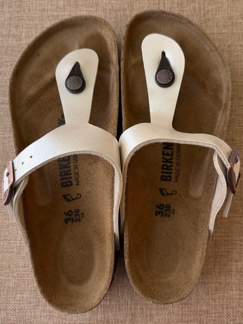 Birkenstock Cream Thong Sandal